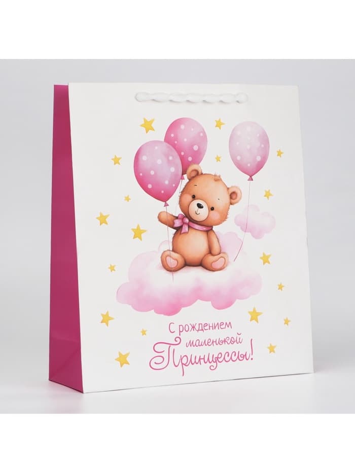 Пакет ламинированный «Принцессе», M 25.5 х 30 х 9 см
