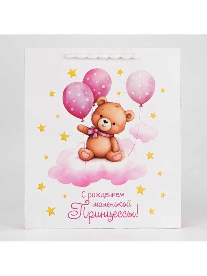 Пакет ламинированный «Принцессе», M 25.5 х 30 х 9 см