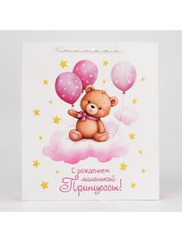 Пакет ламинированный «Принцессе», M 25.5 х 30 х 9 см