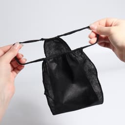 Набор одноразовых трусов, танга, универсальные, 50 шт., чёрный