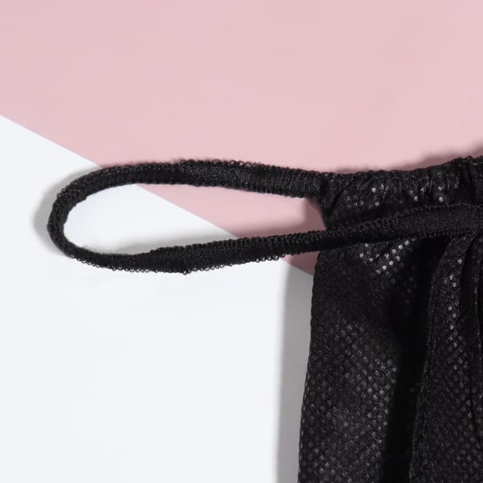 Набор одноразовых трусов, танга, универсальные, 50 шт., чёрный