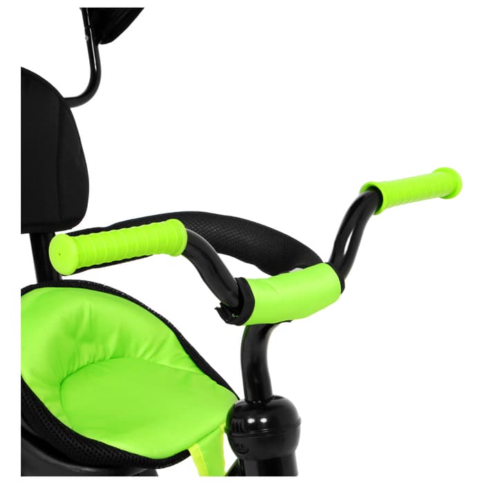 Велосипед детский трёхколёсный COSMORIDE MX-03GN, с родительской ручкой, диаметр колёс 8" и 10", зелёный, чёрный