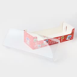 Коробка для кондитерских изделий новогодняя с пластиковой крышкой «С Новым годом», 30×8×11 см