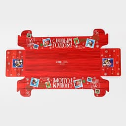Коробка для кондитерских изделий новогодняя с пластиковой крышкой «С Новым годом», 30×8×11 см