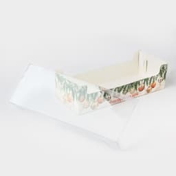 Коробка для кондитерских изделий новогодняя с пластиковой крышкой «С Новым годом», 30×8×11 см