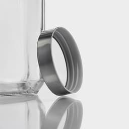 Банка для сыпучих Доляна «Призма», 1 л, 9×18.5 см, с металлической крышкой, стекло, прозрачная