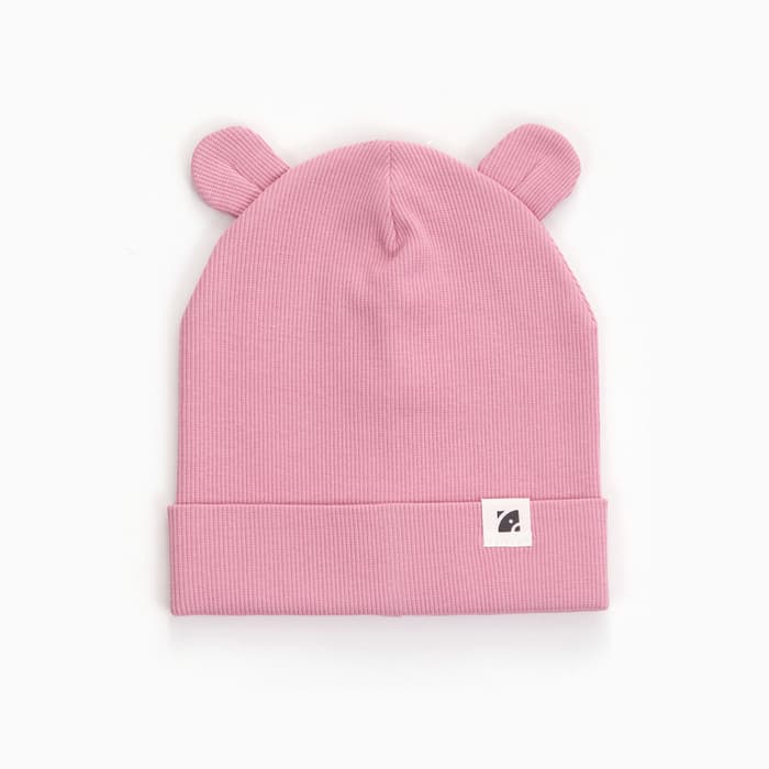 Шапка для девочки, размер 40-42 (3-6 мес.), светло-розовая
