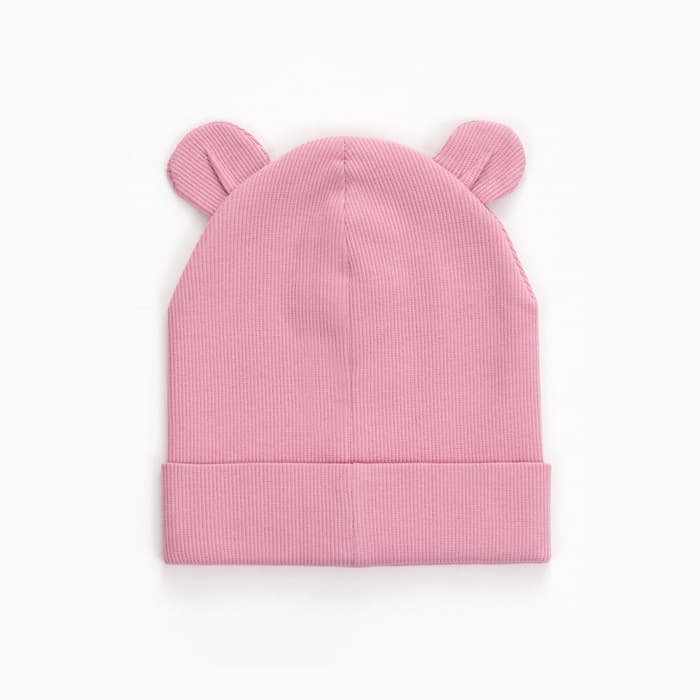 Шапка для девочки, размер 40-42 (3-6 мес.), светло-розовая