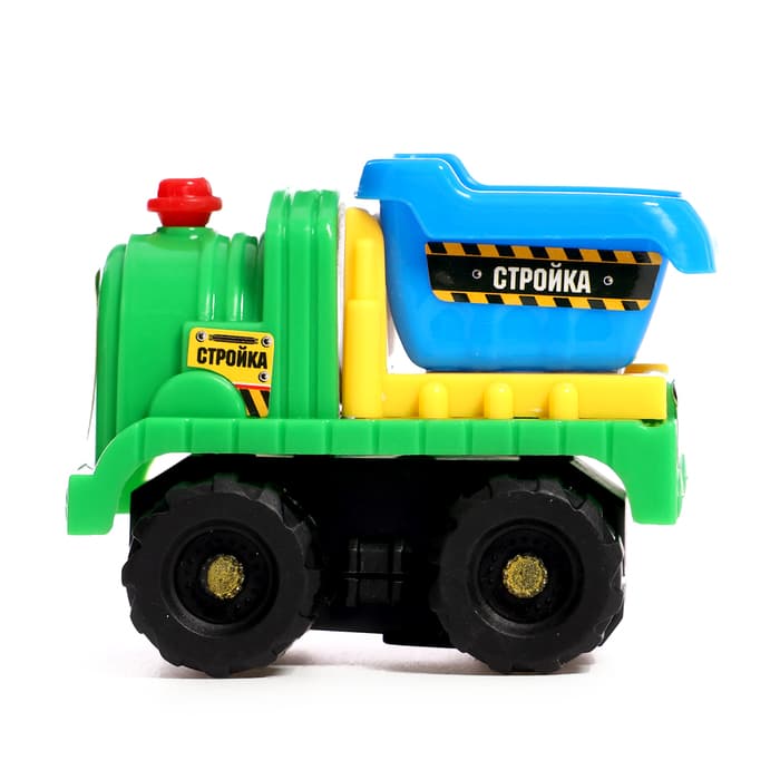 Машинки инерционные «Весёлая стройка», набор 4 шт., с аксессуарами, цвета МИКС
