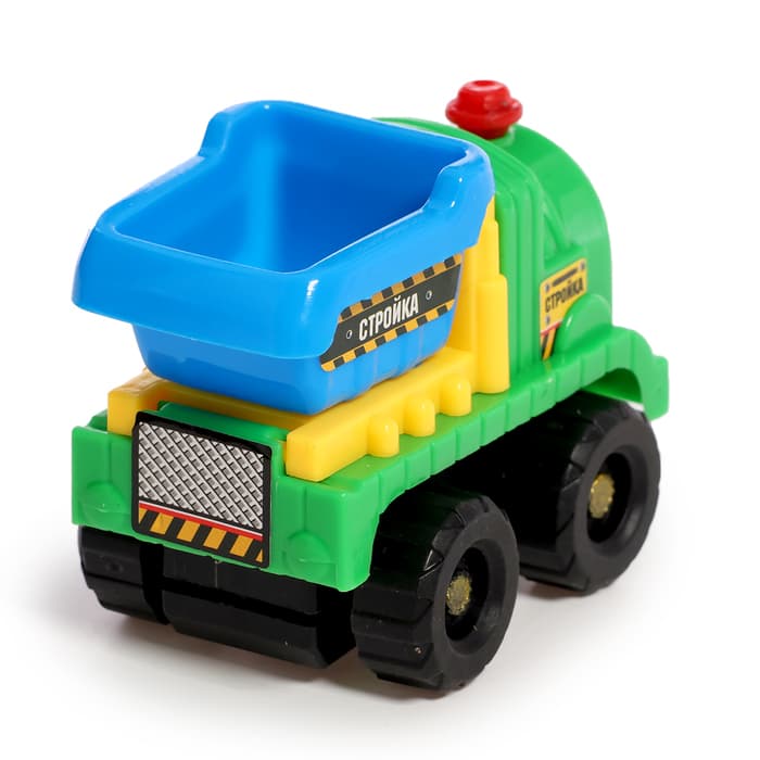 Машинки инерционные «Весёлая стройка», набор 4 шт., с аксессуарами, цвета МИКС