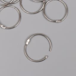 Кольца для творчества (фотоальбомов) «Серебро», внутренний d=3.5 см, внешний d=4 см, набор 10 шт.