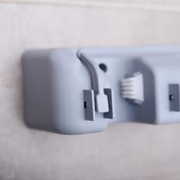 Держатель для уборочного инвентаря с крючками Доляна, 26×6×10 см, серый