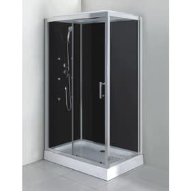 Душевая кабина Comforty СF5777B, задняя черная стеклянная панель, 1200×800×2100 мм