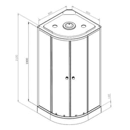 Душевая кабина Comforty CF5881E-B, низкий поддон, 800×800×2100 мм