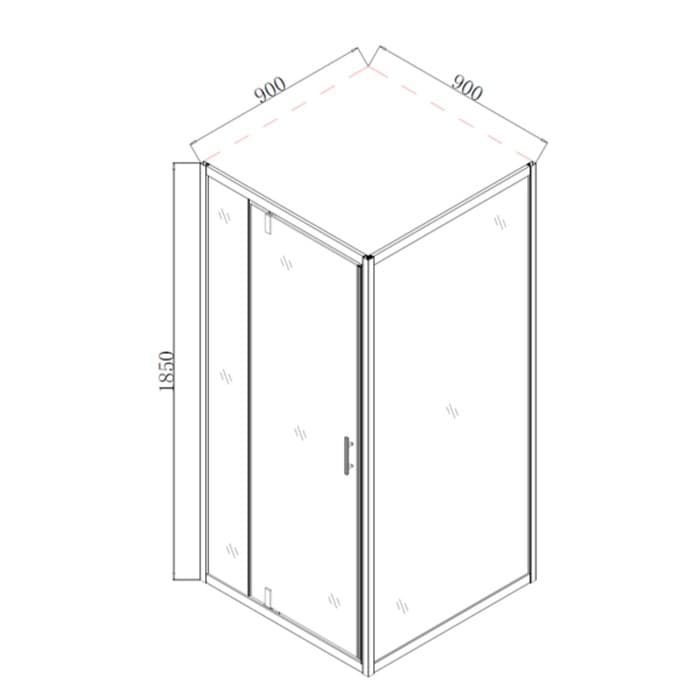 Душевое ограждение Comforty 30BT, с поддоном, 900×900×2000 мм