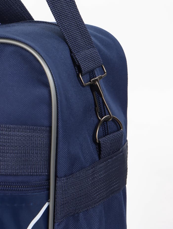 Сумка дорожная 20" на 4 колёсах, отдел на молнии, с увеличением, наружный карман, длинный ремень, синяя