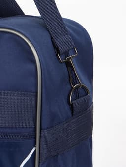 Сумка дорожная 20" на 4 колёсах, отдел на молнии, с увеличением, наружный карман, длинный ремень, синяя