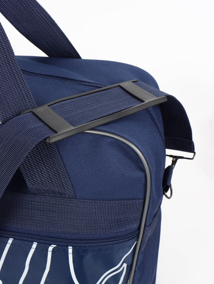 Сумка дорожная 20" на 4 колёсах, отдел на молнии, с увеличением, наружный карман, длинный ремень, синяя