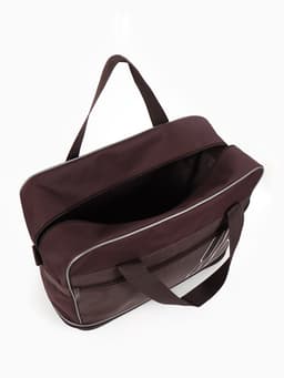 Сумка дорожная 20" на 4 колёсах, отдел на молнии, с увеличением, наружный карман, длинный ремень, коричневая