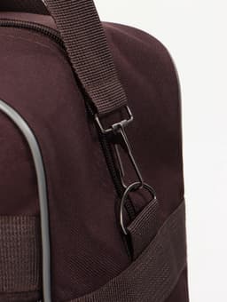 Сумка дорожная 20" на 4 колёсах, отдел на молнии, с увеличением, наружный карман, длинный ремень, коричневая