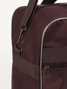 Сумка дорожная 20" на 4 колёсах, отдел на молнии, с увеличением, наружный карман, длинный ремень, коричневая