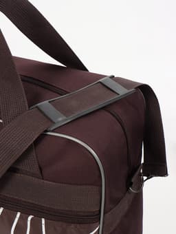 Сумка дорожная 20" на 4 колёсах, отдел на молнии, с увеличением, наружный карман, длинный ремень, коричневая