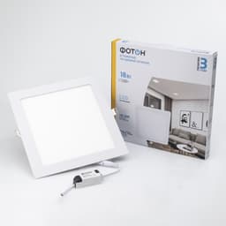 Светодиодный светильник встраиваемый квадратный «ФОТОН» CLI-18W2700K-S