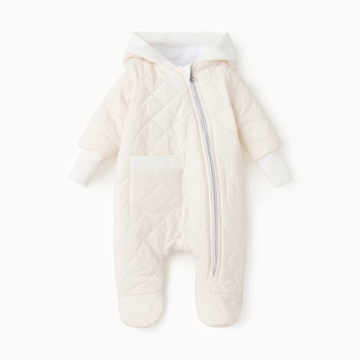 Комбинезон демисезонный «Крошка Я», рост 62-68 см, молочный