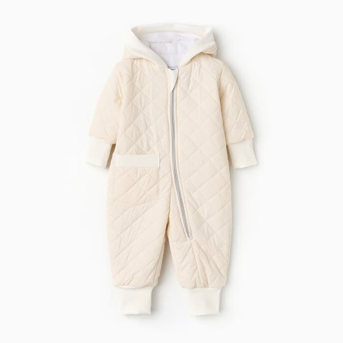 Комбинезон демисезонный «Крошка Я», рост 74-80 см, молочный