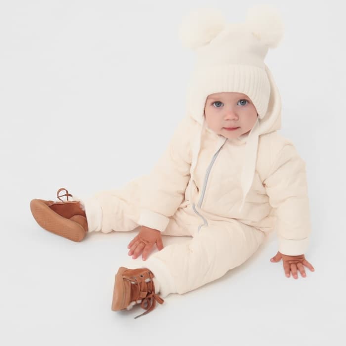 Комбинезон демисезонный «Крошка Я», рост 86-92 см, молочный