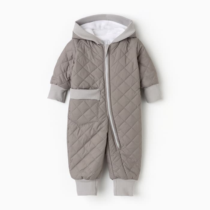 Комбинезон демисезонный «Крошка Я», рост 86-92 см, серый