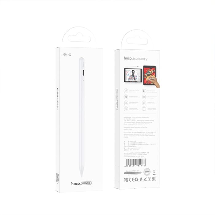 Стилус Hoco GM102, для iPad от 2018 года, 140 мАч, белый