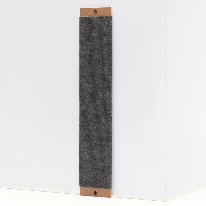 Когтеточка «Пижон», 50×10 см, ДВП, ковролин, серая