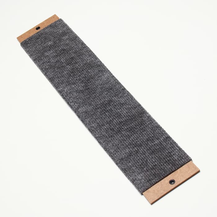 Когтеточка «Пижон», 50×10 см, ДВП, ковролин, серая