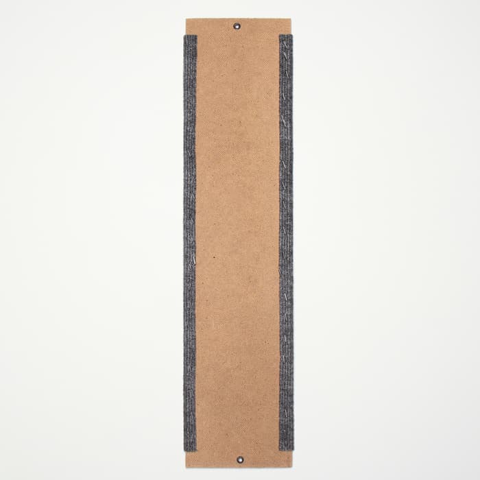 Когтеточка «Пижон», 60×15 см, ДВП, ковролин, серая