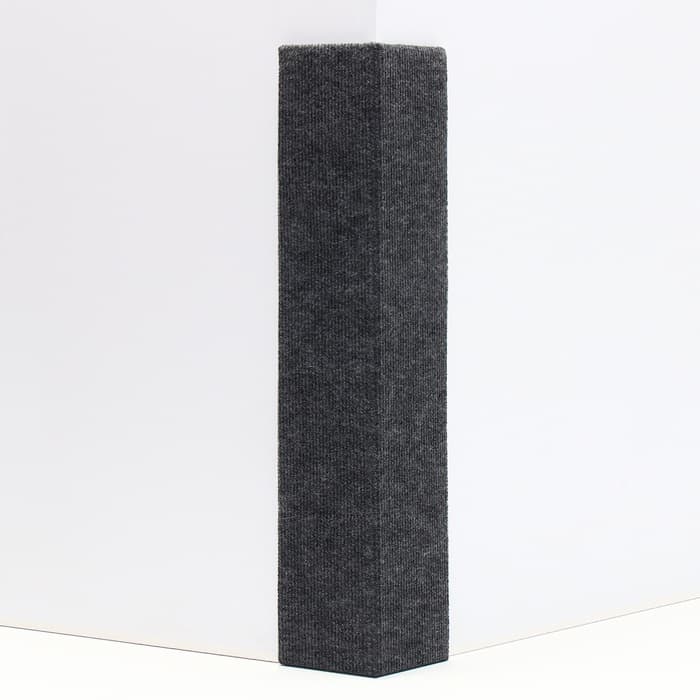 Когтеточка, 55×20 см, угловая, без меха, серая