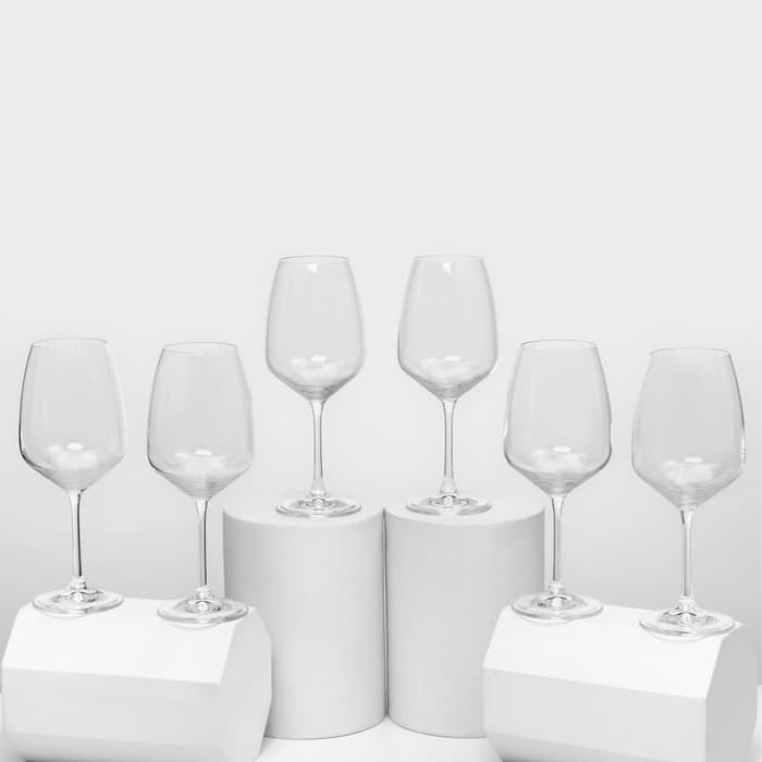 Бокалы «Жизель», 560 мл, набор 6 шт., стекло, прозрачные