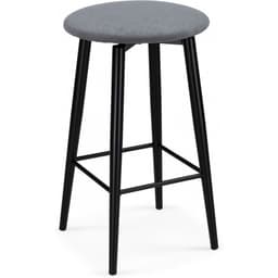 Стул барный «Гангток сильвер», крутящийся, 360×360×640 мм, металл/велюр, цвет черный/серый