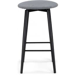 Стул барный «Гангток сильвер», крутящийся, 360×360×640 мм, металл/велюр, цвет черный/серый