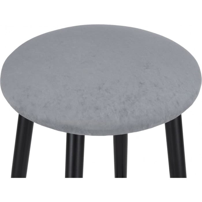 Стул барный «Гангток сильвер», крутящийся, 360×360×640 мм, металл/велюр, цвет черный/серый