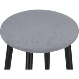 Стул барный «Гангток сильвер», крутящийся, 360×360×640 мм, металл/велюр, цвет черный/серый