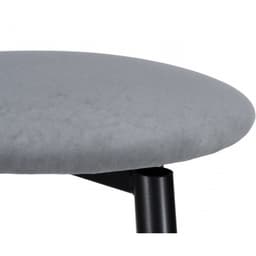 Стул барный «Гангток сильвер», крутящийся, 360×360×640 мм, металл/велюр, цвет черный/серый