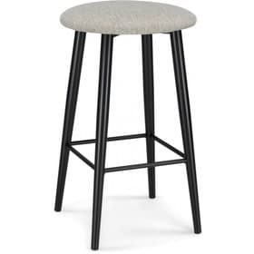 Стул барный «Гангток олива», 380×380×620 мм, металл/рогожка, цвет черный/бежевый