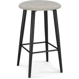 Стул барный «Гангток олива», 380×380×620 мм, металл/рогожка, цвет черный/бежевый