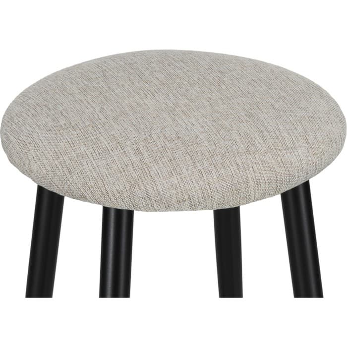 Стул барный «Гангток олива», 380×380×620 мм, металл/рогожка, цвет черный/бежевый