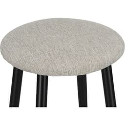 Стул барный «Гангток олива», 380×380×620 мм, металл/рогожка, цвет черный/бежевый