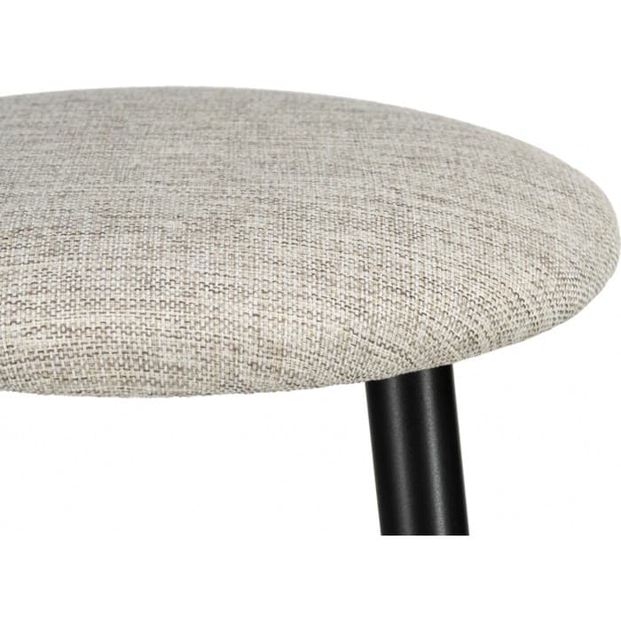 Стул барный «Гангток олива», 380×380×620 мм, металл/рогожка, цвет черный/бежевый