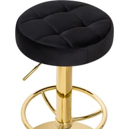 Стул барный Marun металл/велюр, золотой/черный 39x39x63 см