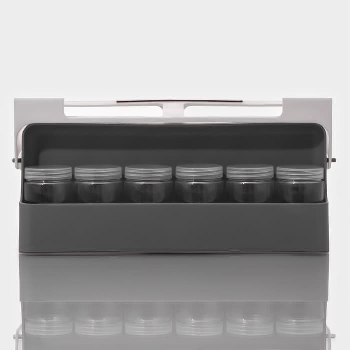 Органайзер подвесной в комплекте с банками, 6 шт. (125 мл), 32×13.5×9.5 см