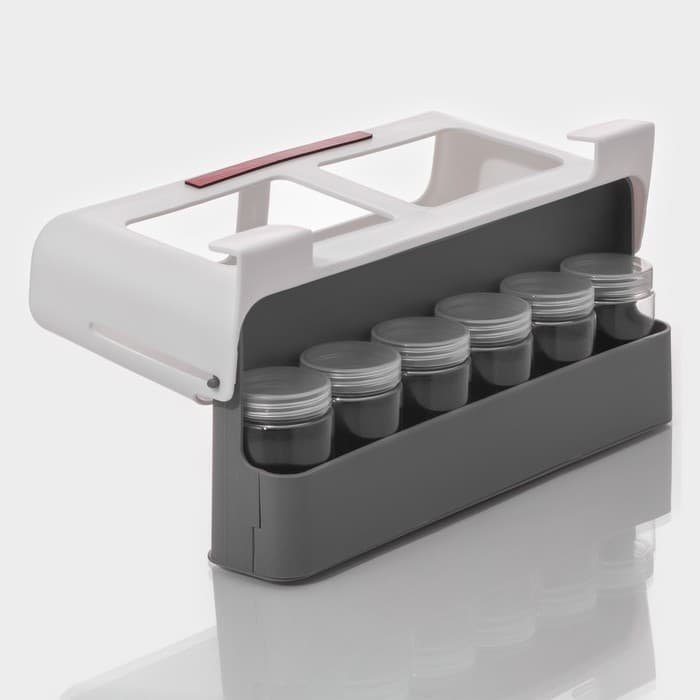 Органайзер подвесной в комплекте с банками, 6 шт. (125 мл), 32×13.5×9.5 см